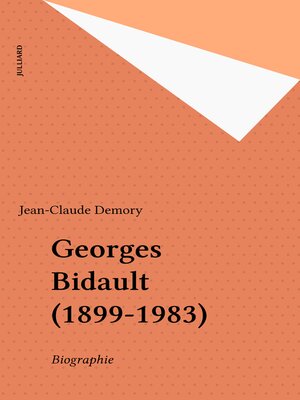 cover image of Georges Bidault (1899-1983)
